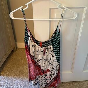 Eight Sixty adjustable strap tank with button detail, size M